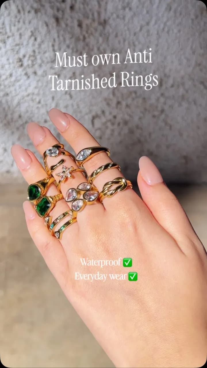 Instagram post with the caption: Ring it on 👀✨
#trendingreels #elrajewellery #demifinejewellery ...