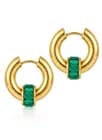 Emerald Halo Earrings