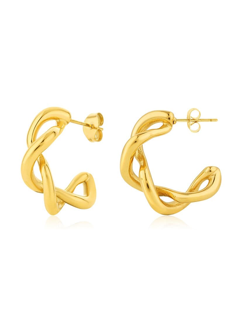 Sunny Spiral Hoop Earrings