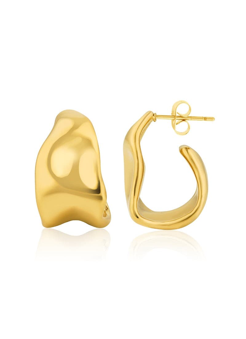 Molten Fold Stud Earrings