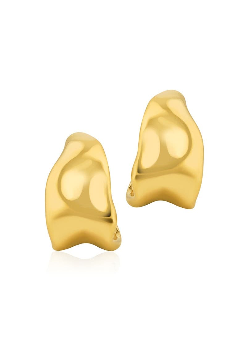 Molten Fold Stud Earrings