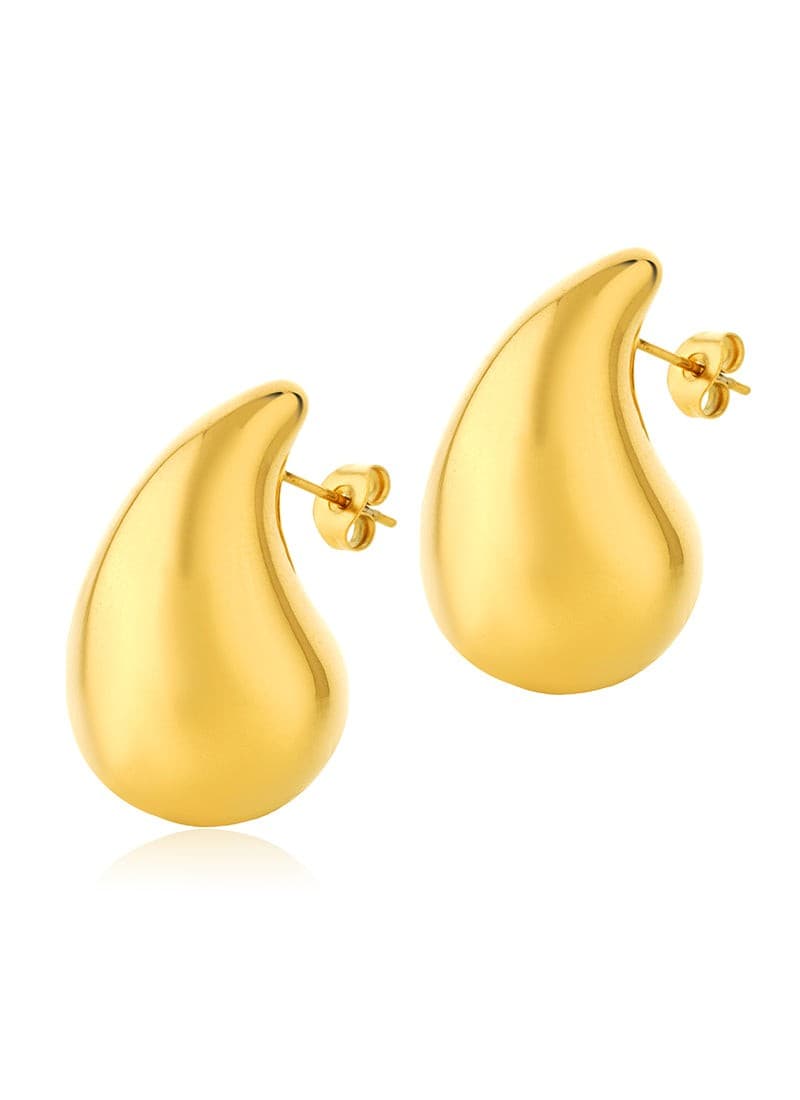 Molten Drop Earrings:Gold