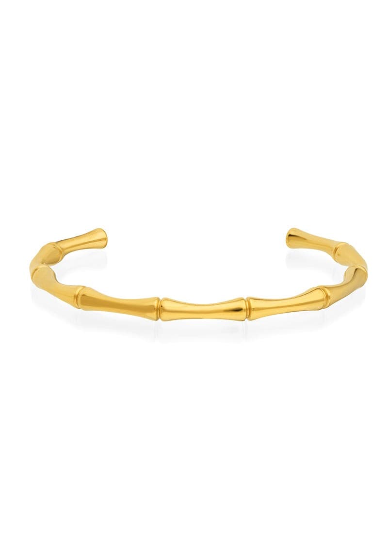 Golden Bamboo Cuff Bracelet