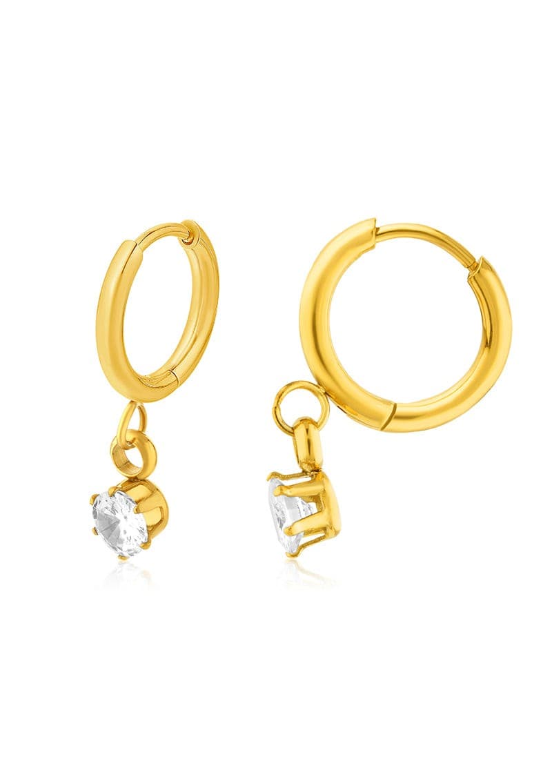 Golden Gem Drop Earrings