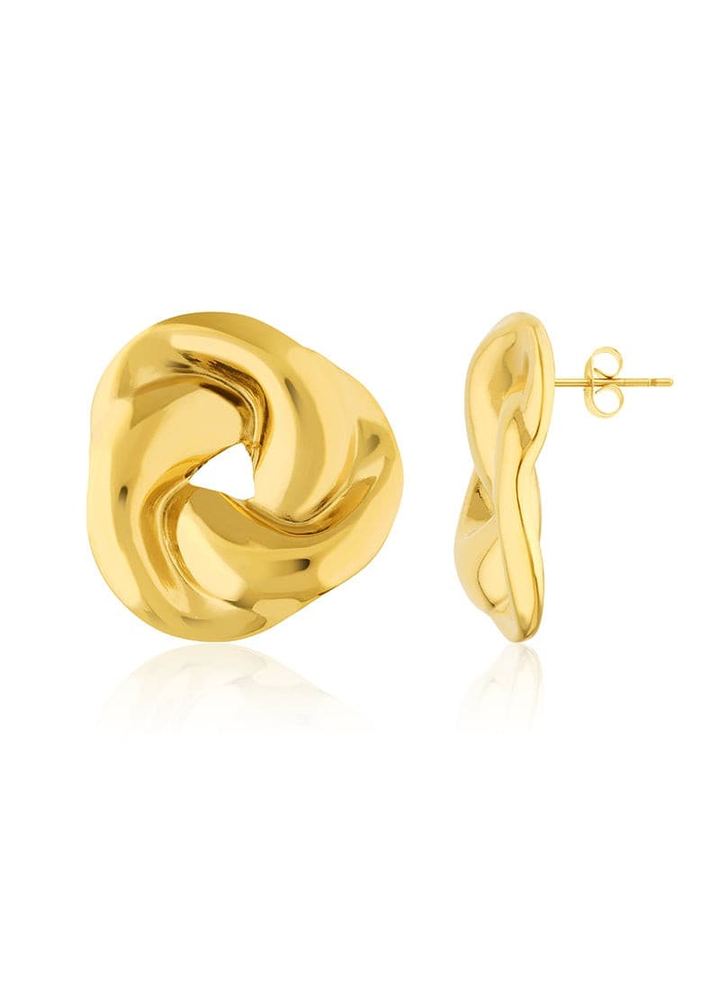 Modern Swirl Stud Earrings