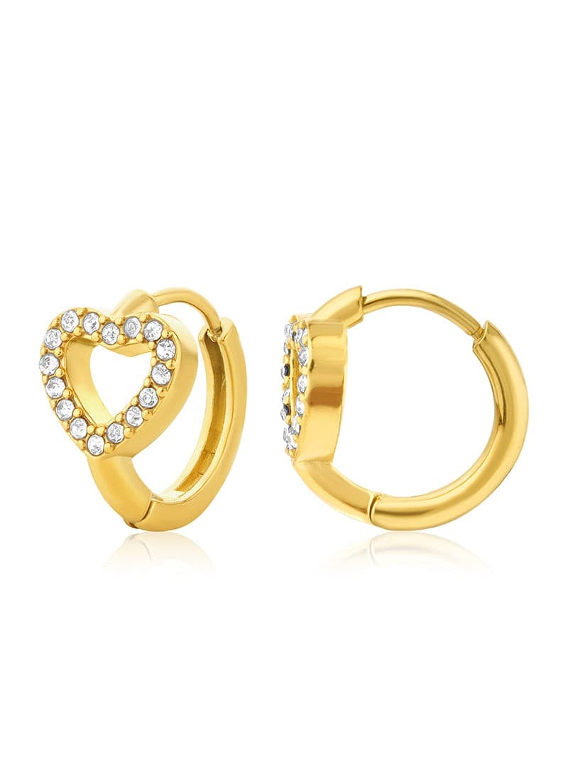 Twinkle Heart Hoop Huggies