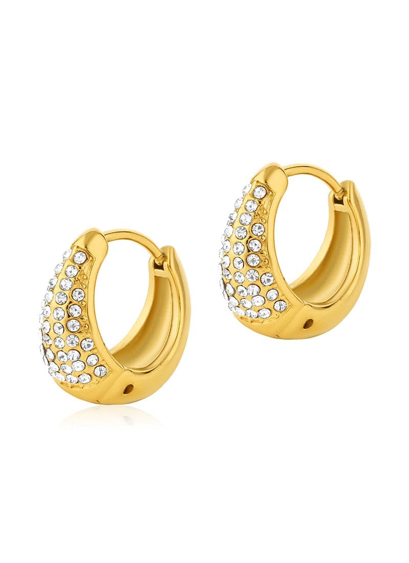 Golden Starlight Huggie Earrings