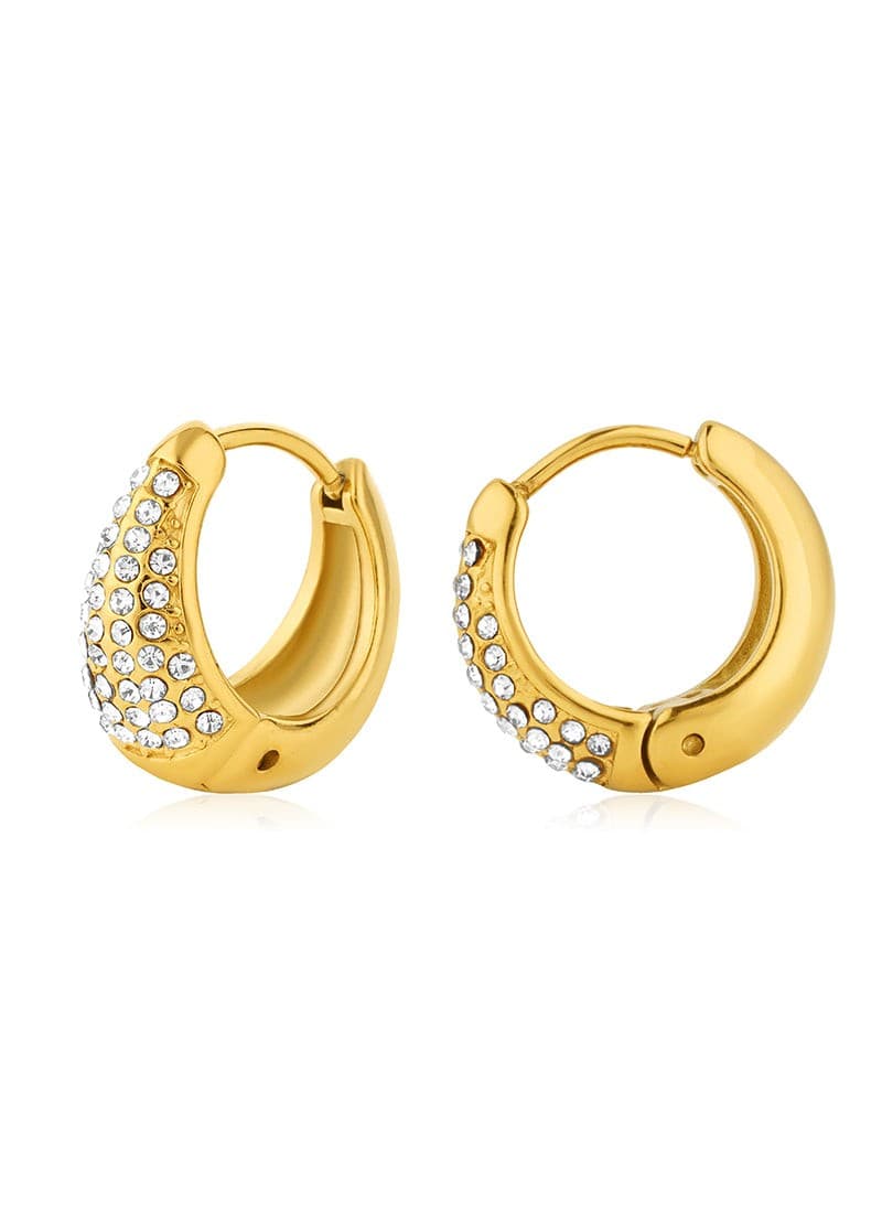 Golden Starlight Huggie Earrings