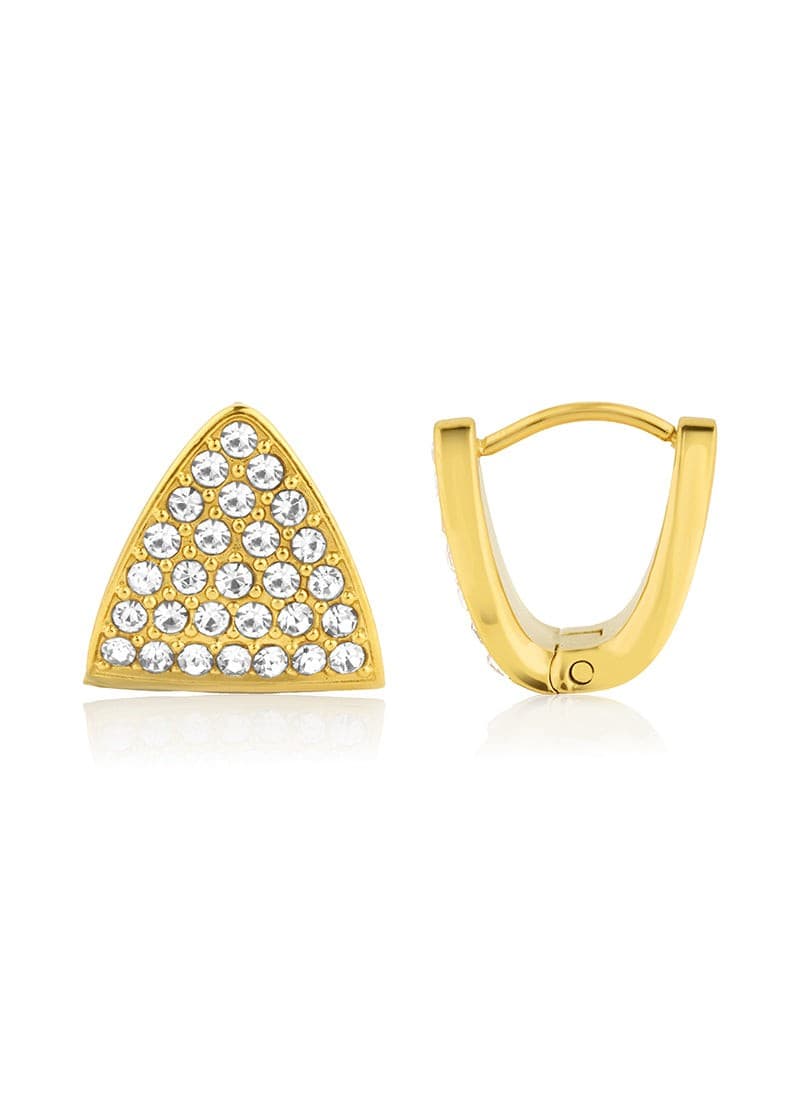 Luxe Triangle Hoop Huggies
