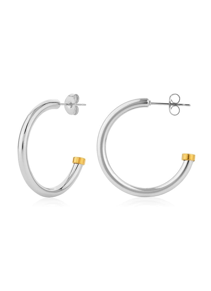 Silver Dawn Hoop Earrings