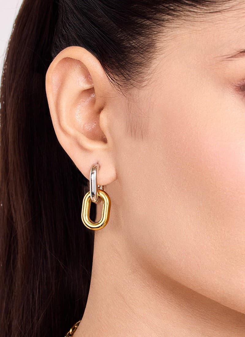 Dual Link Drop Earrings