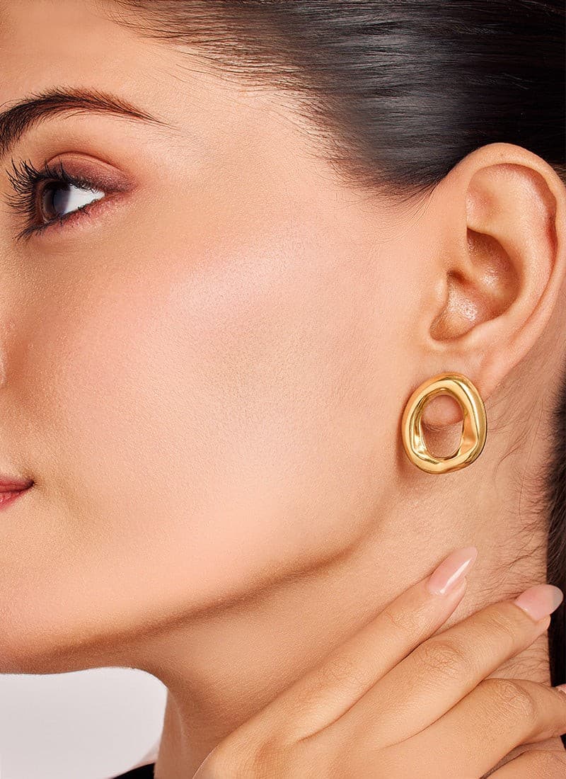 Molten Oval Earrings