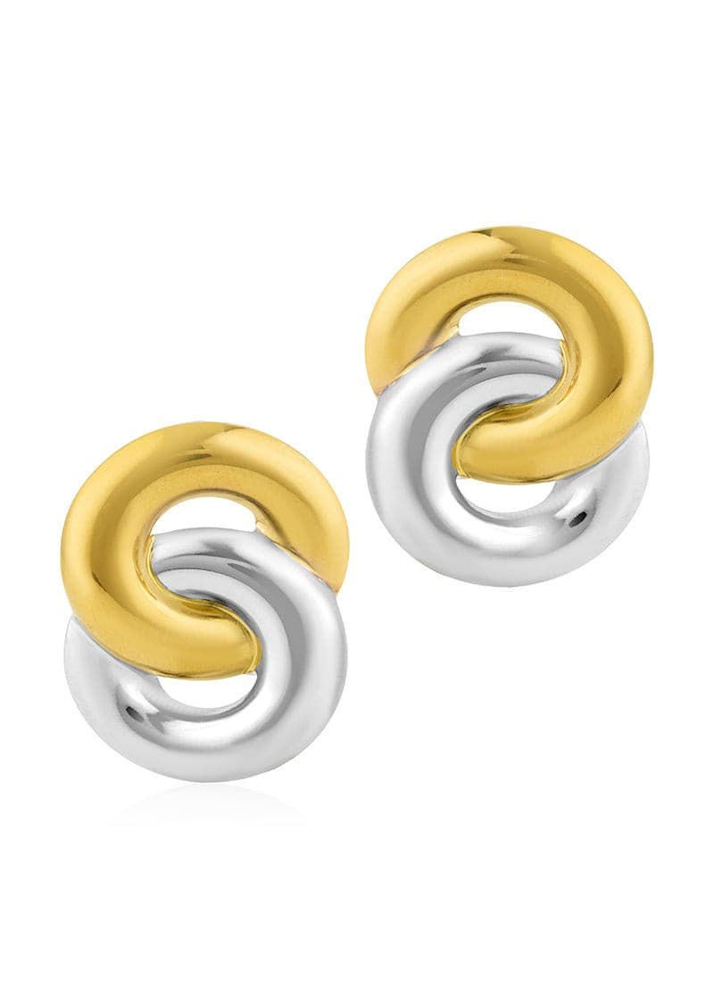 Dual Link Stud Earrings