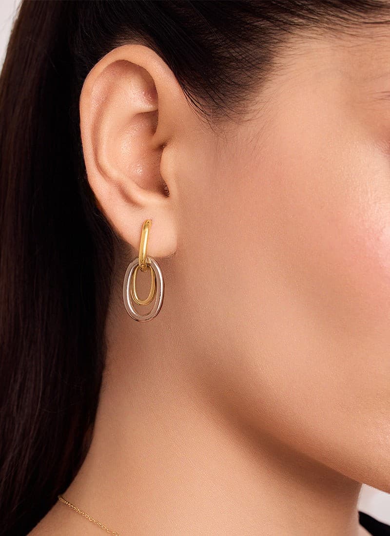 Orbit Link Hoop Earrings