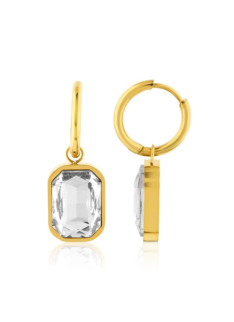 Luminous Prism Hoop Earrings