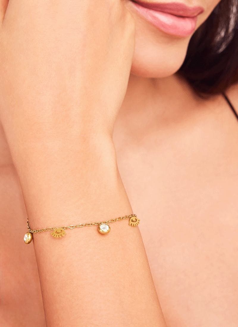 Sparkle Eye Charm Bracelet