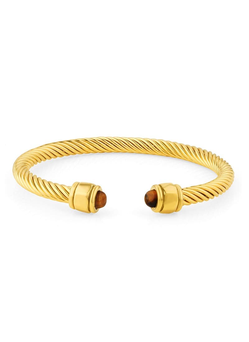 Golden Coil Cuff Bangle