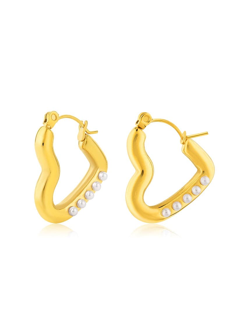 Golden Heart Glow Hoops