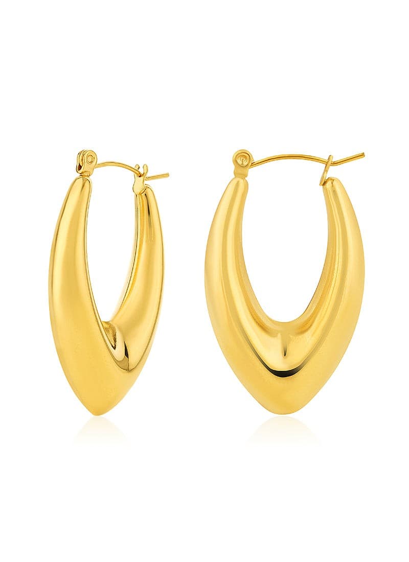 Golden Flow Hoop Earrings