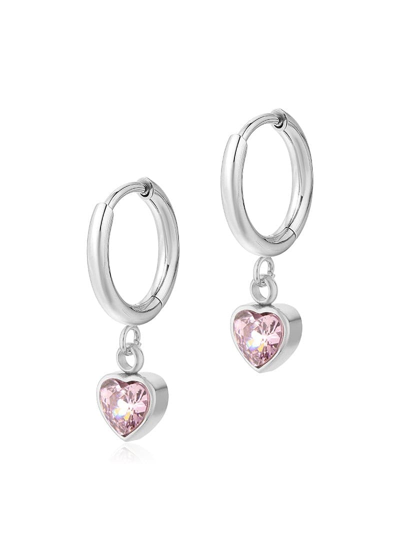 Blush Heart Drop Earrings