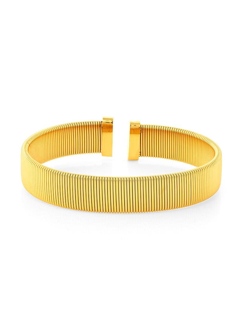 Golden Crest Cuff Bracelet