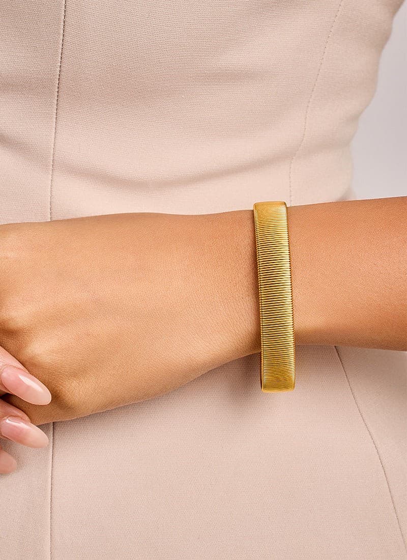 Golden Crest Cuff Bracelet