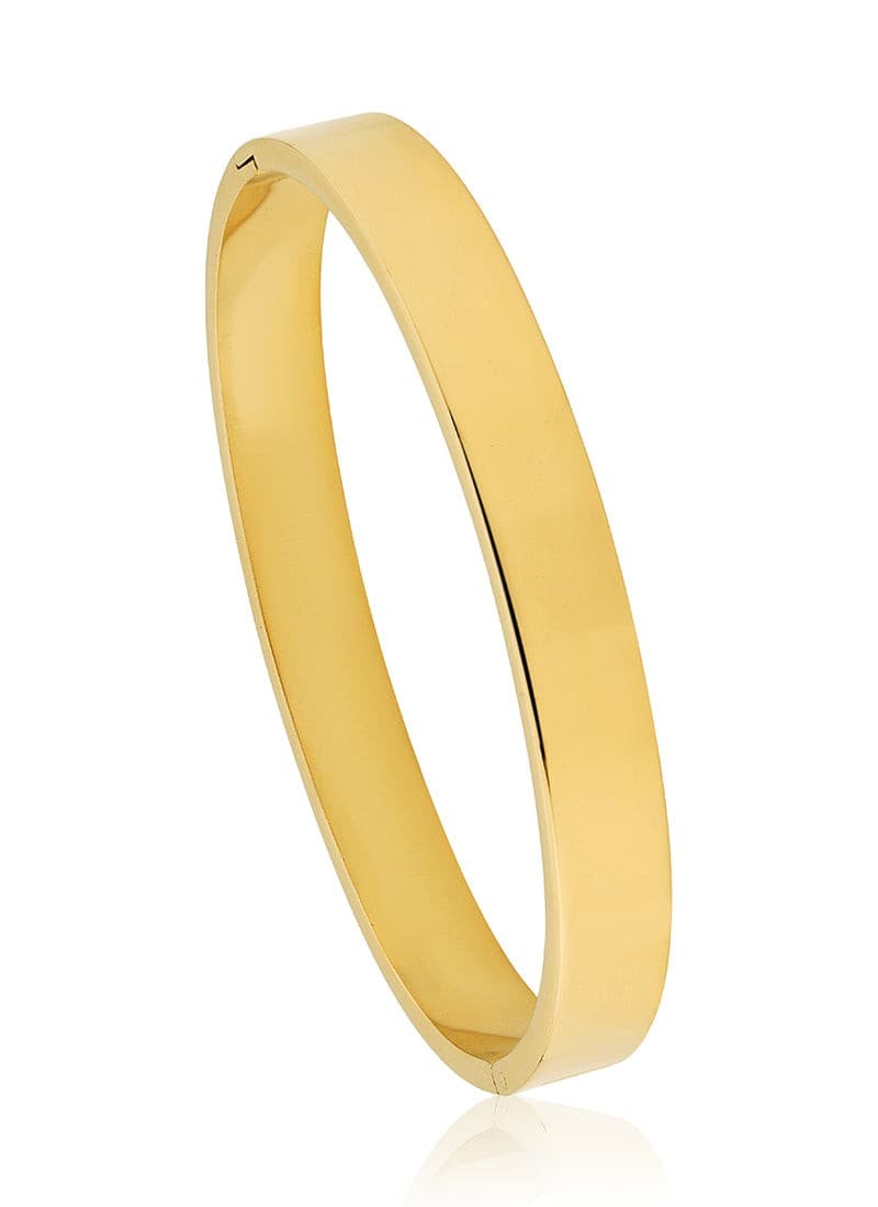 Golden Curve Bangle Bracelet