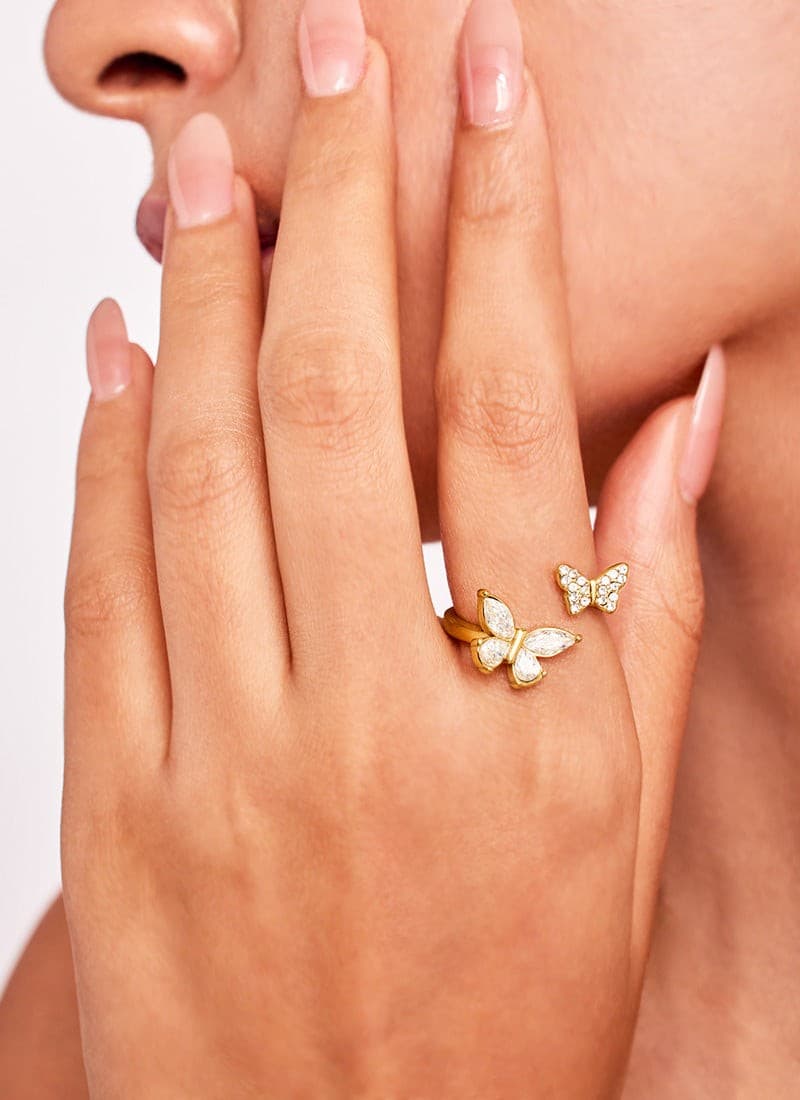 Twin Butterfly Ring