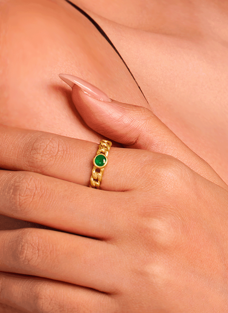 Linked Stone Ring
