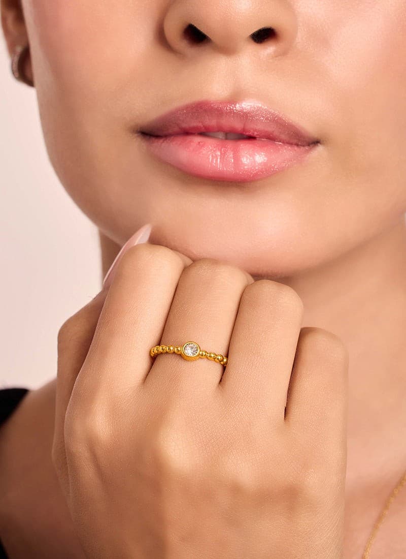 Bubble Bead Shine Ring