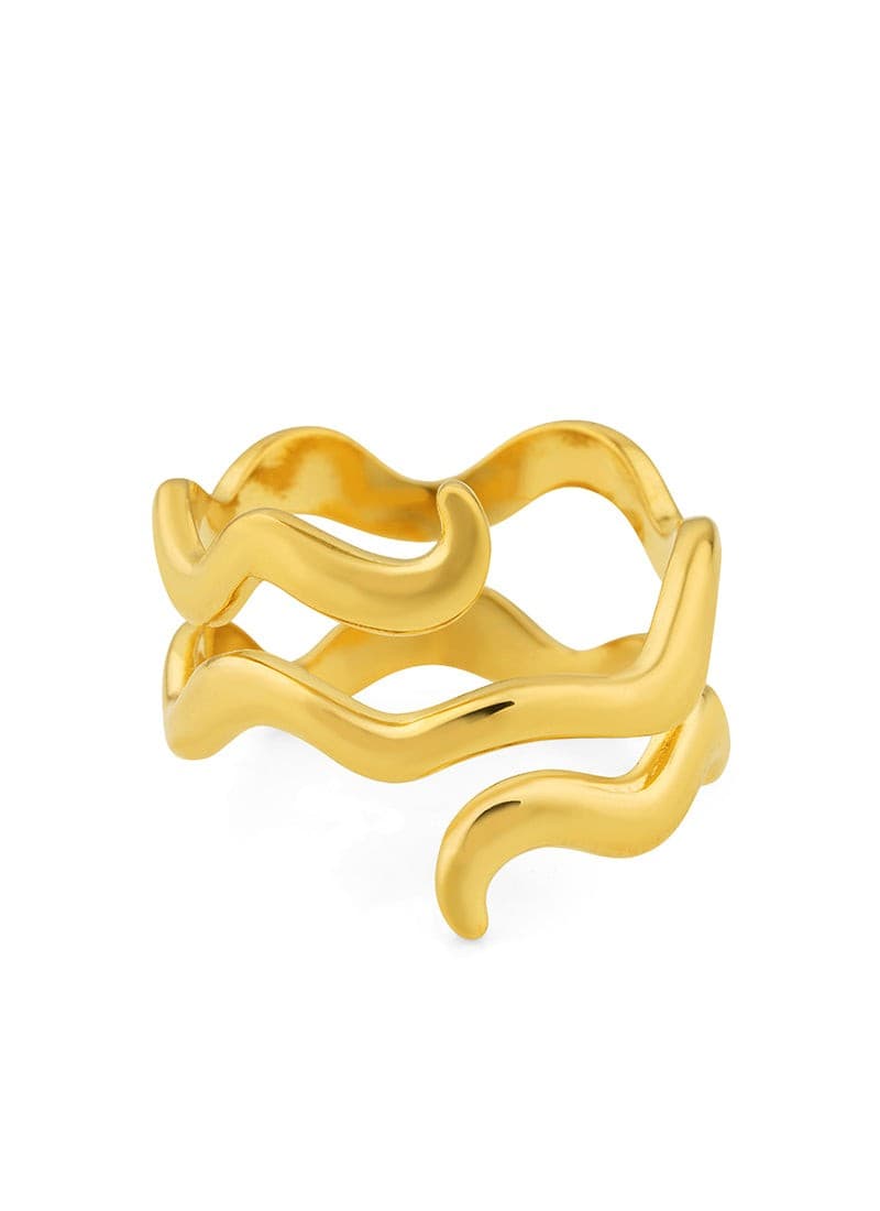 An elegant, minimal, serene flow ring with flowing design by elra