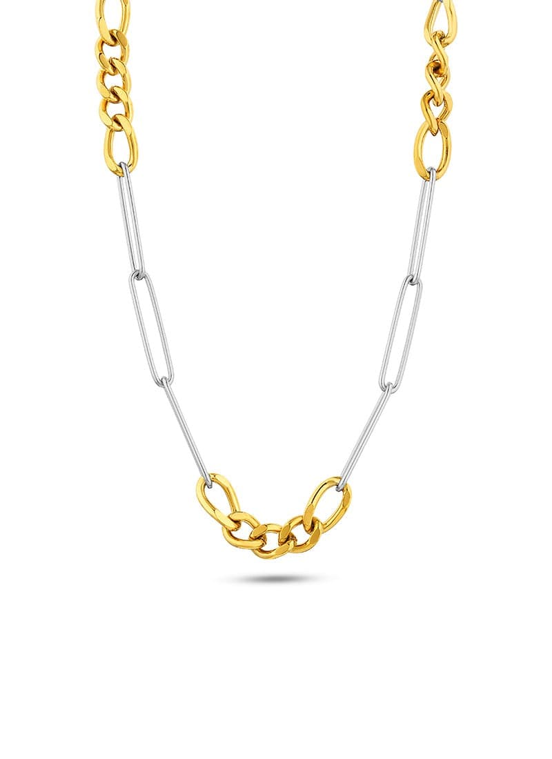 Dual Tone Clip Necklace