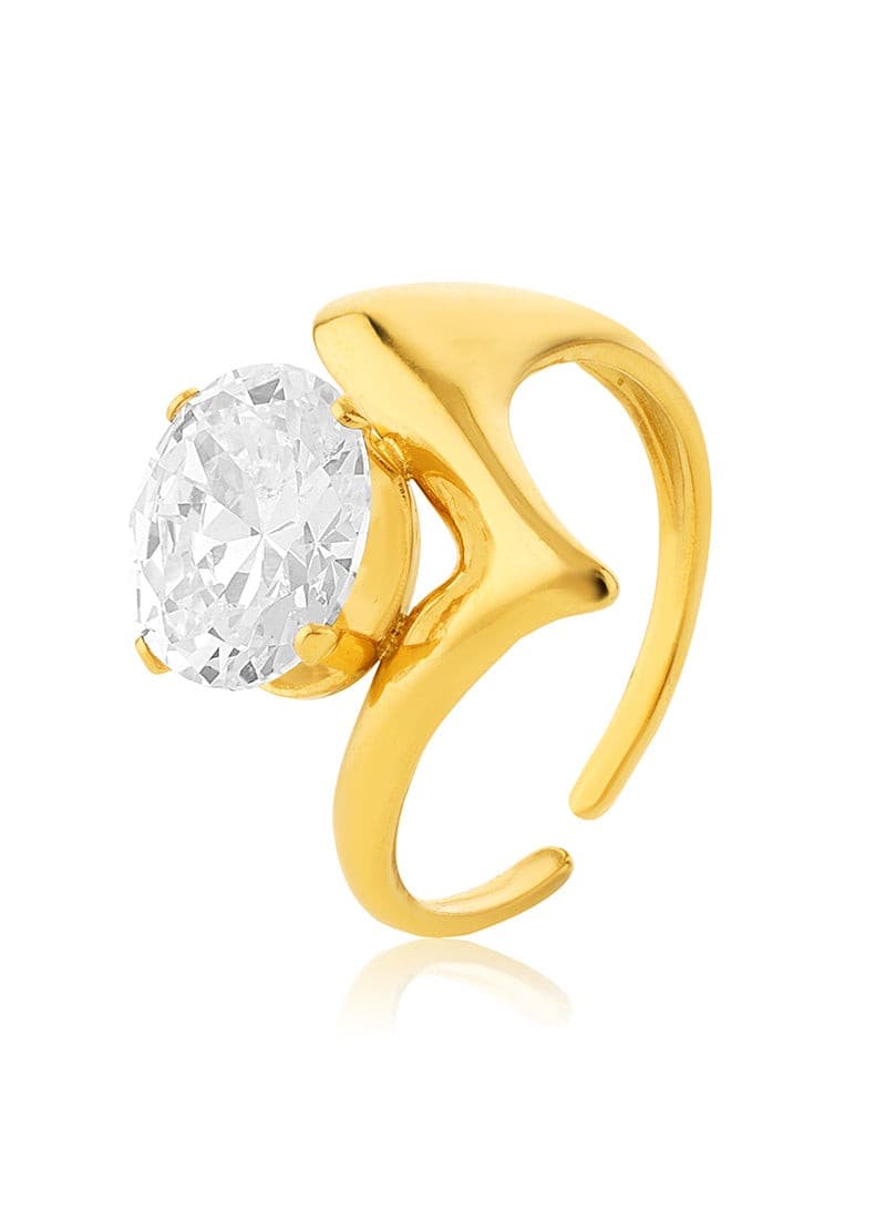 radiant fold ring in 18k gold plating by Elra