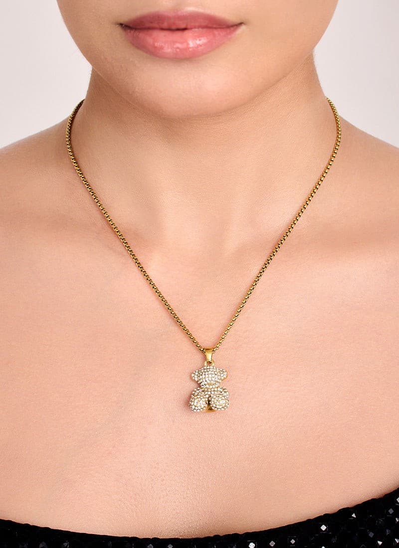Pavé Teddy Necklace