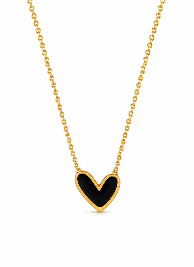 Onyx Heart Necklace
