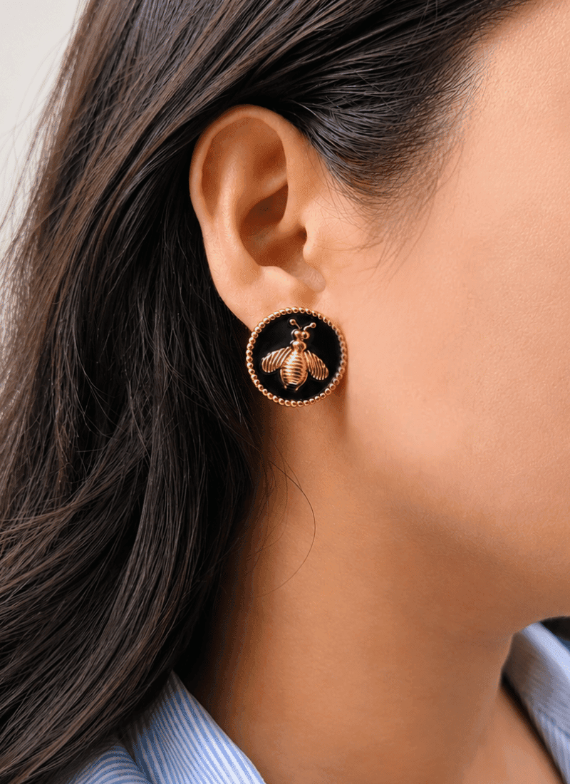 Noir Bee Earrings