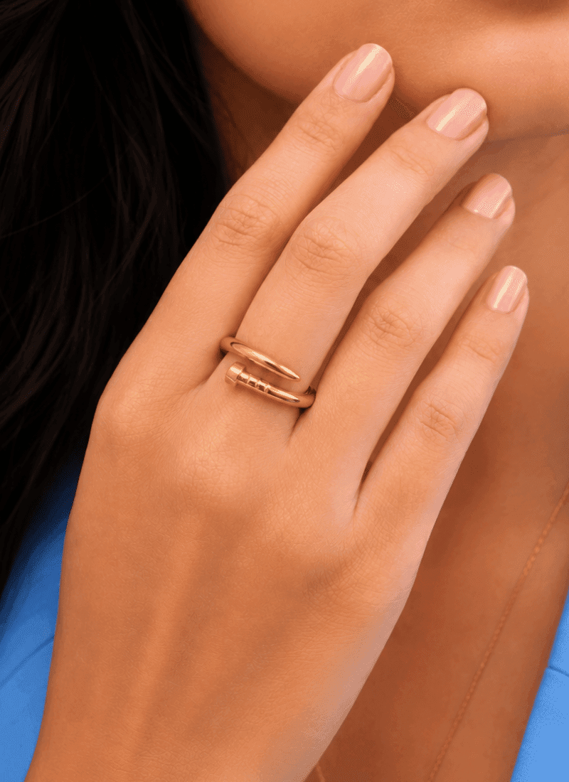 Golden Nail Ring