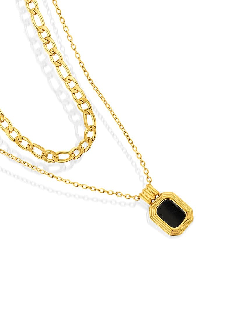 Midnight Onyx Layered Necklace