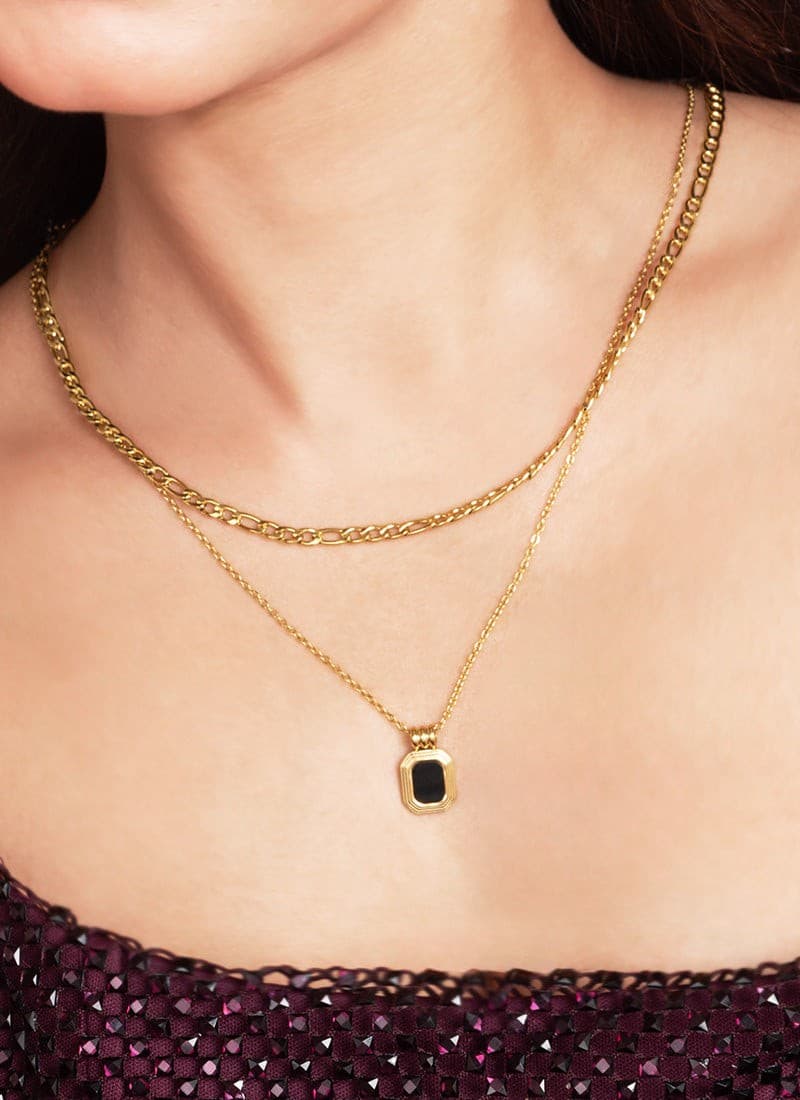 Midnight Onyx Layered Necklace