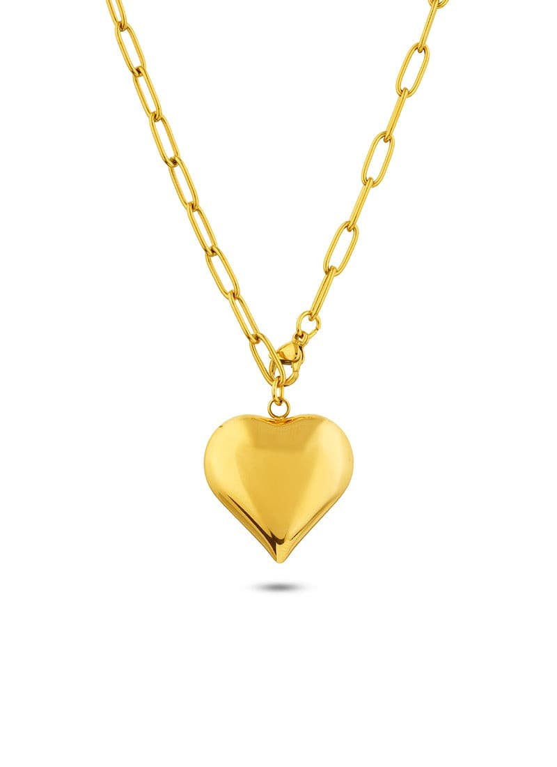 Golden Heart Clip Necklace