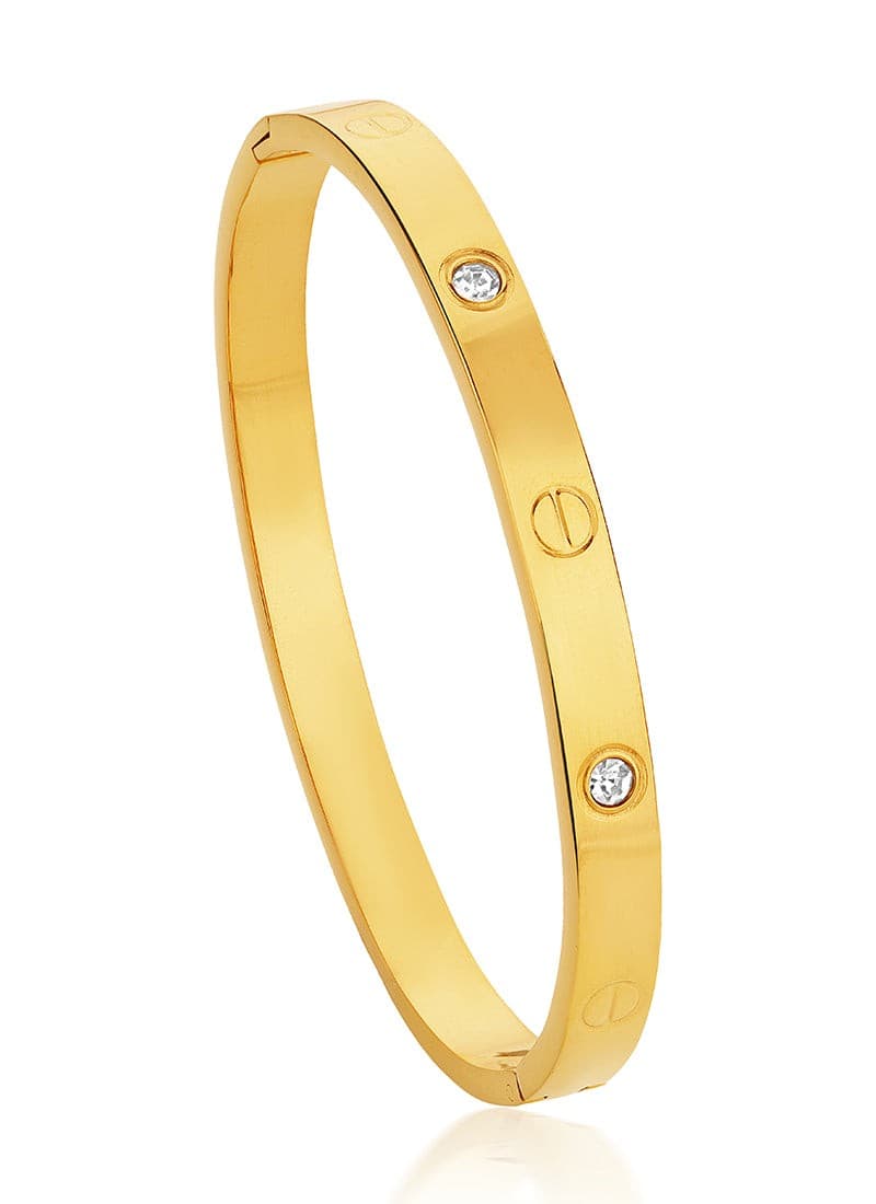 Classic Rivet Bangle:Gold