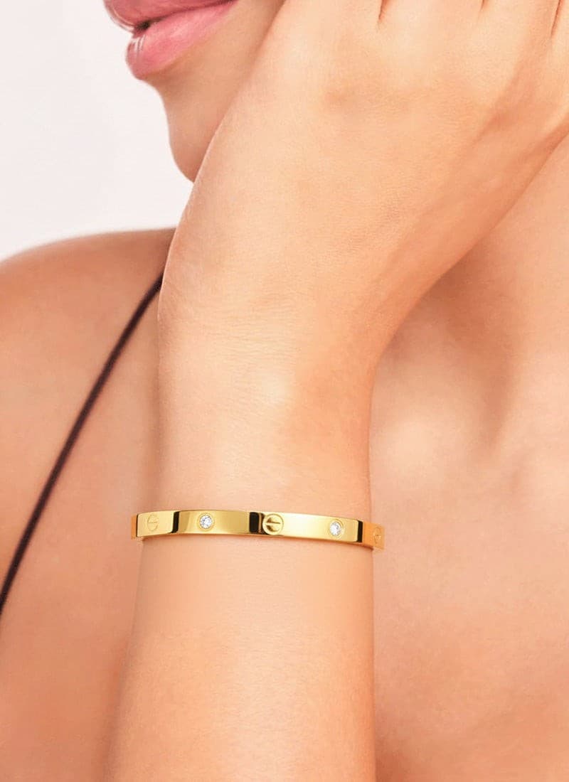 Classic Rivet Bangle:Gold