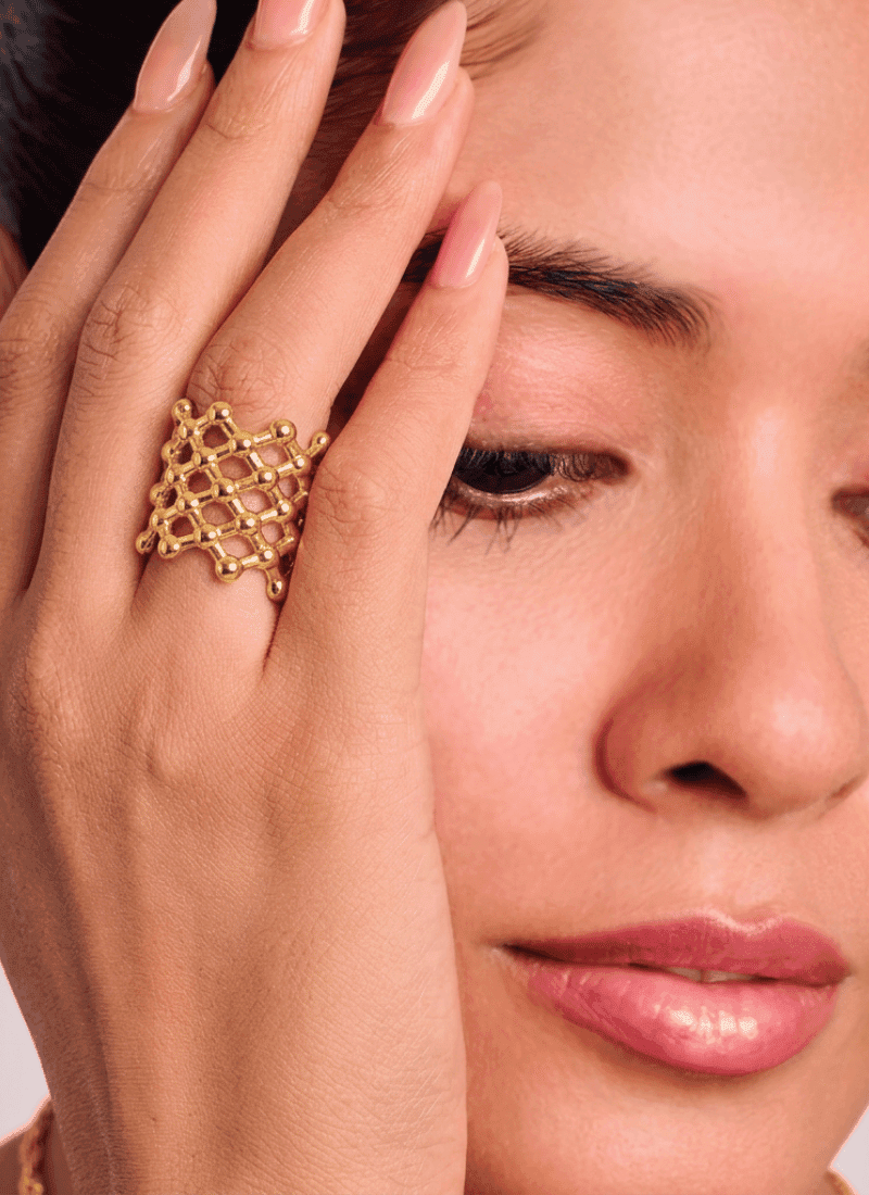 Golden Matrix Ring