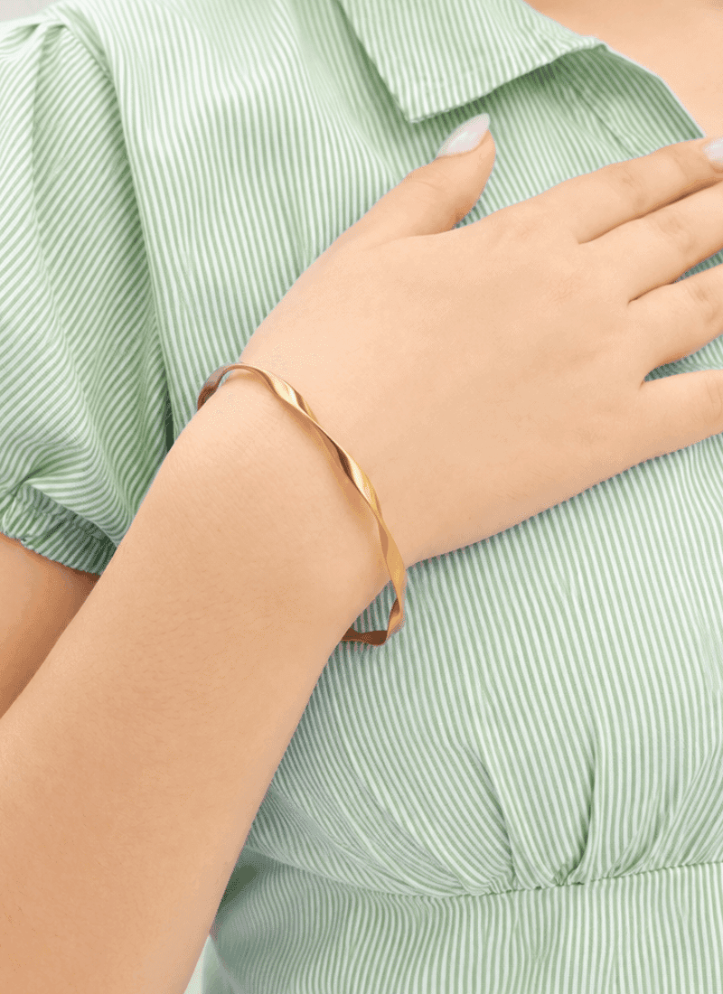 Golden Twist Bangle