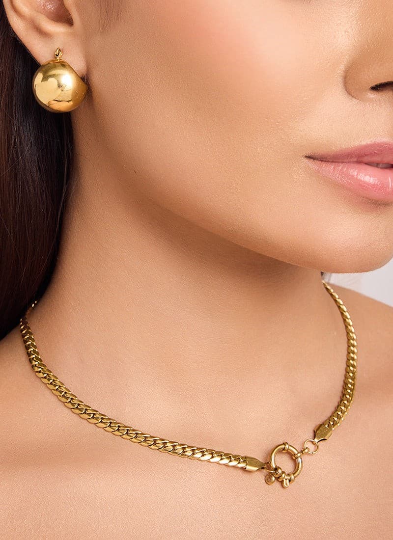 Golden Halo Circle Necklace