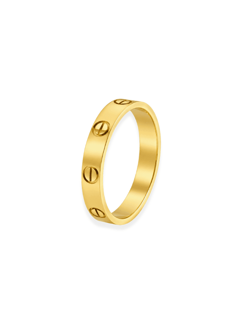 Golden Rivet Ring