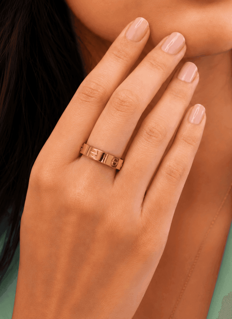 Golden Rivet Ring