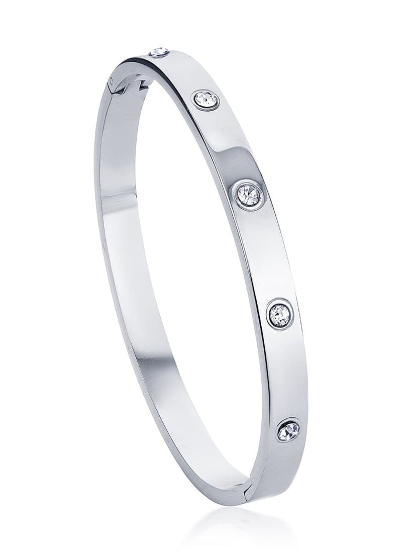 Crystal Orbit Bangle Bracelet