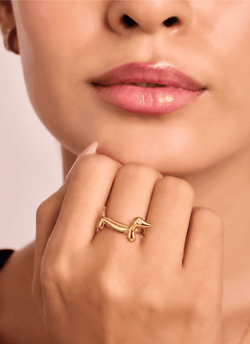 Golden Pup Ring
