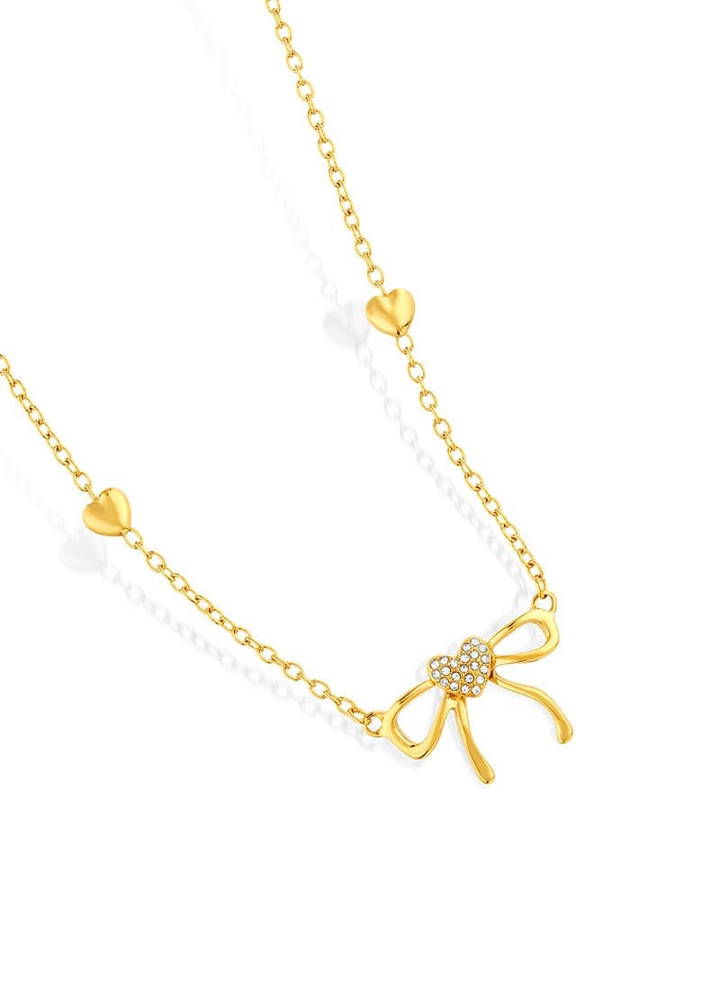 Crystal Bow Necklace